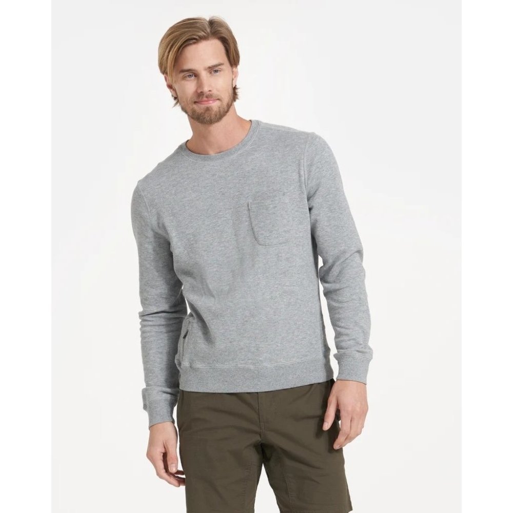 Vuori Size M Jeffreys Pullover Men's Fleece Sweatshirt Crew Neck Gray